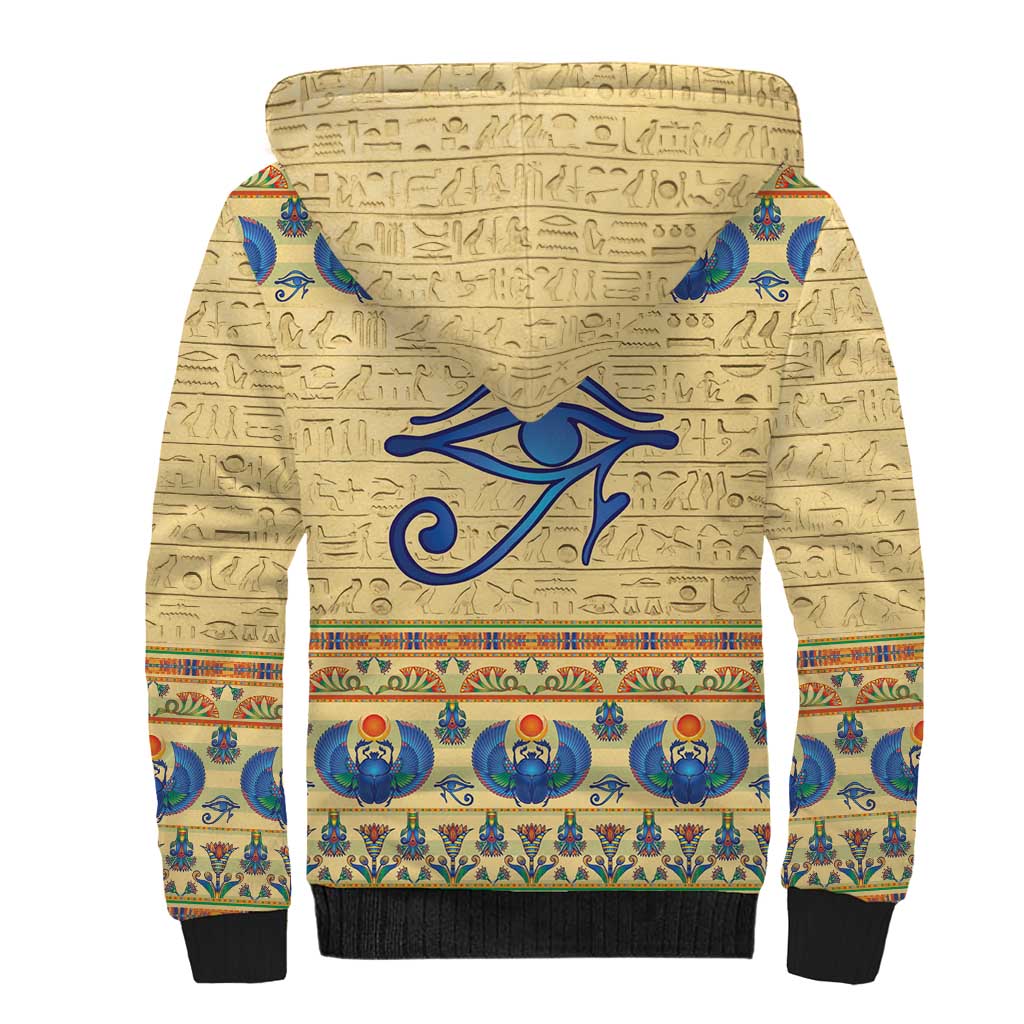 Ancient Egypt Scarab Beetle Sherpa Hoodie - Wonder Print Shop