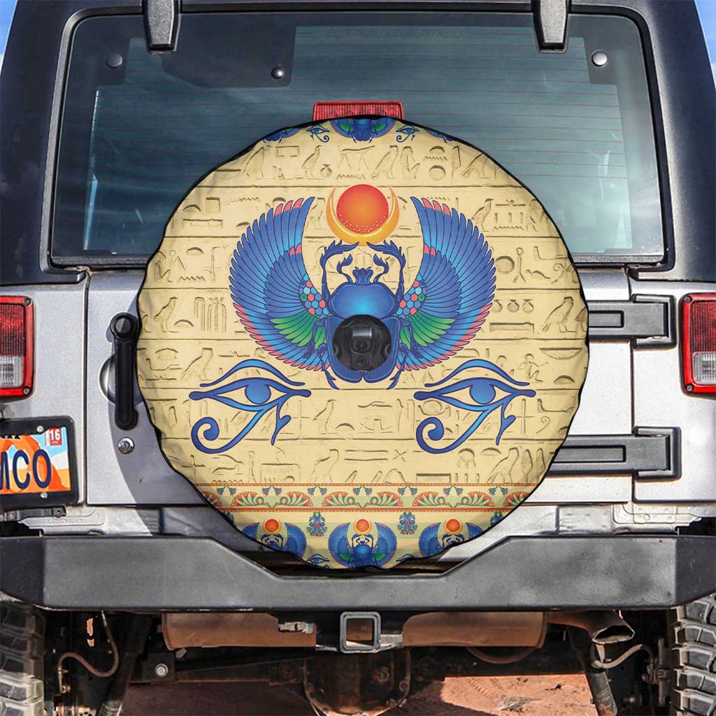 Ancient Egypt Scarab Beetle Spare Tire Cover - Wonder Print Shop