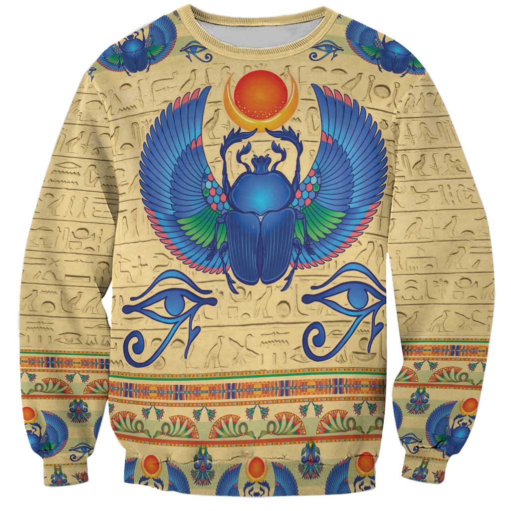 Ancient Egypt Scarab Beetle Sweatshirt - Wonder Print Shop