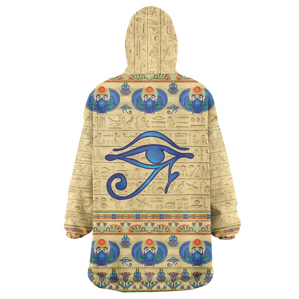 Ancient Egypt Scarab Beetle Wearable Blanket Hoodie - Wonder Print Shop