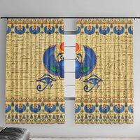 Ancient Egypt Scarab Beetle Window Curtain - Wonder Print Shop