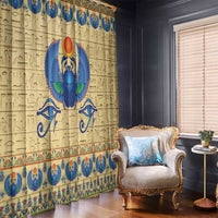 Ancient Egypt Scarab Beetle Window Curtain - Wonder Print Shop
