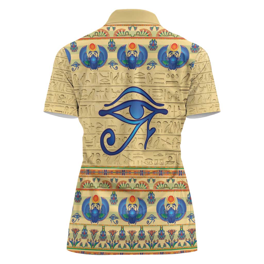 Ancient Egypt Scarab Beetle Women Polo Shirt - Wonder Print Shop