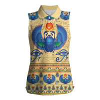 Ancient Egypt Scarab Beetle Women Sleeveless Polo Shirt - Wonder Print Shop
