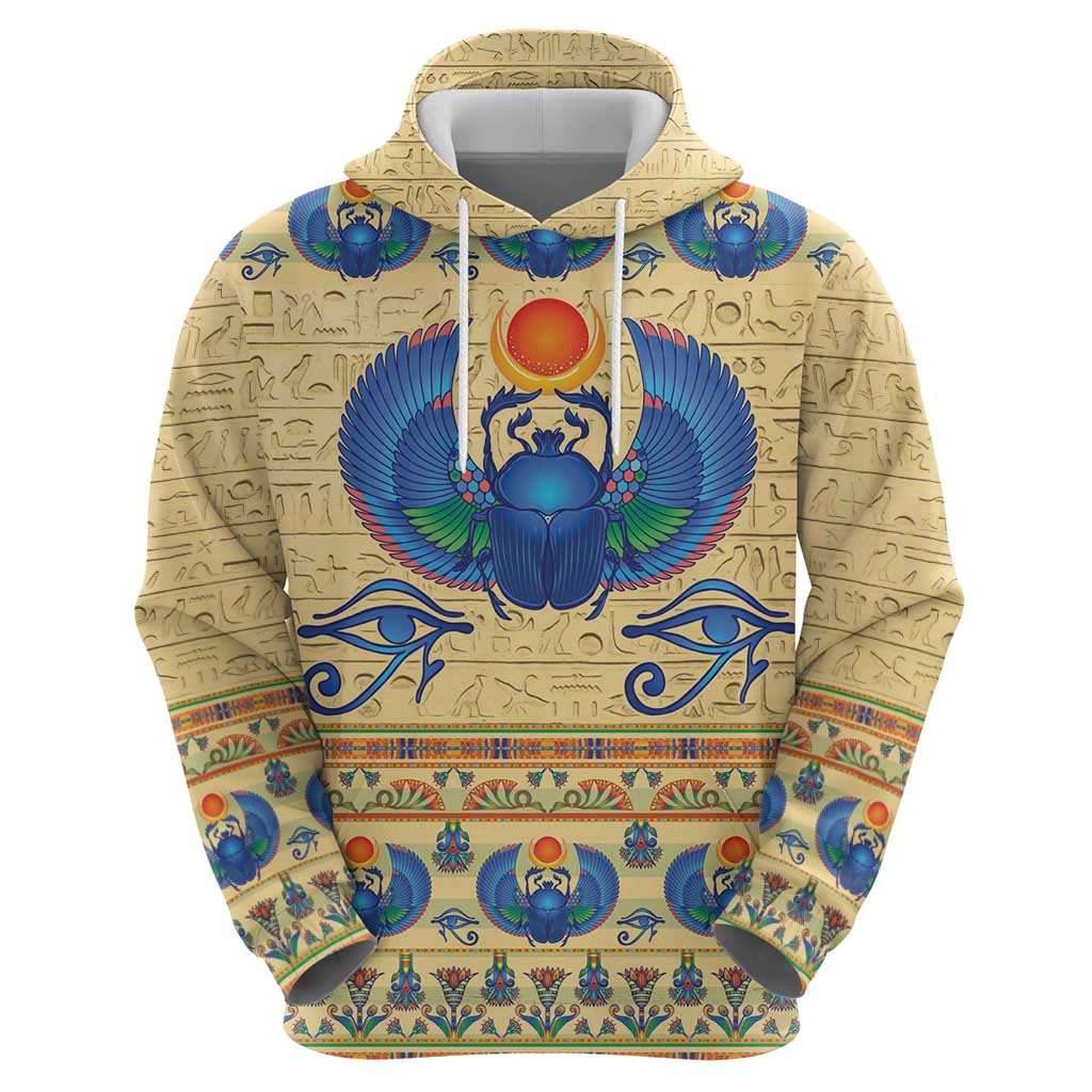 Ancient Egypt Scarab Beetle Zip Hoodie - Wonder Print Shop