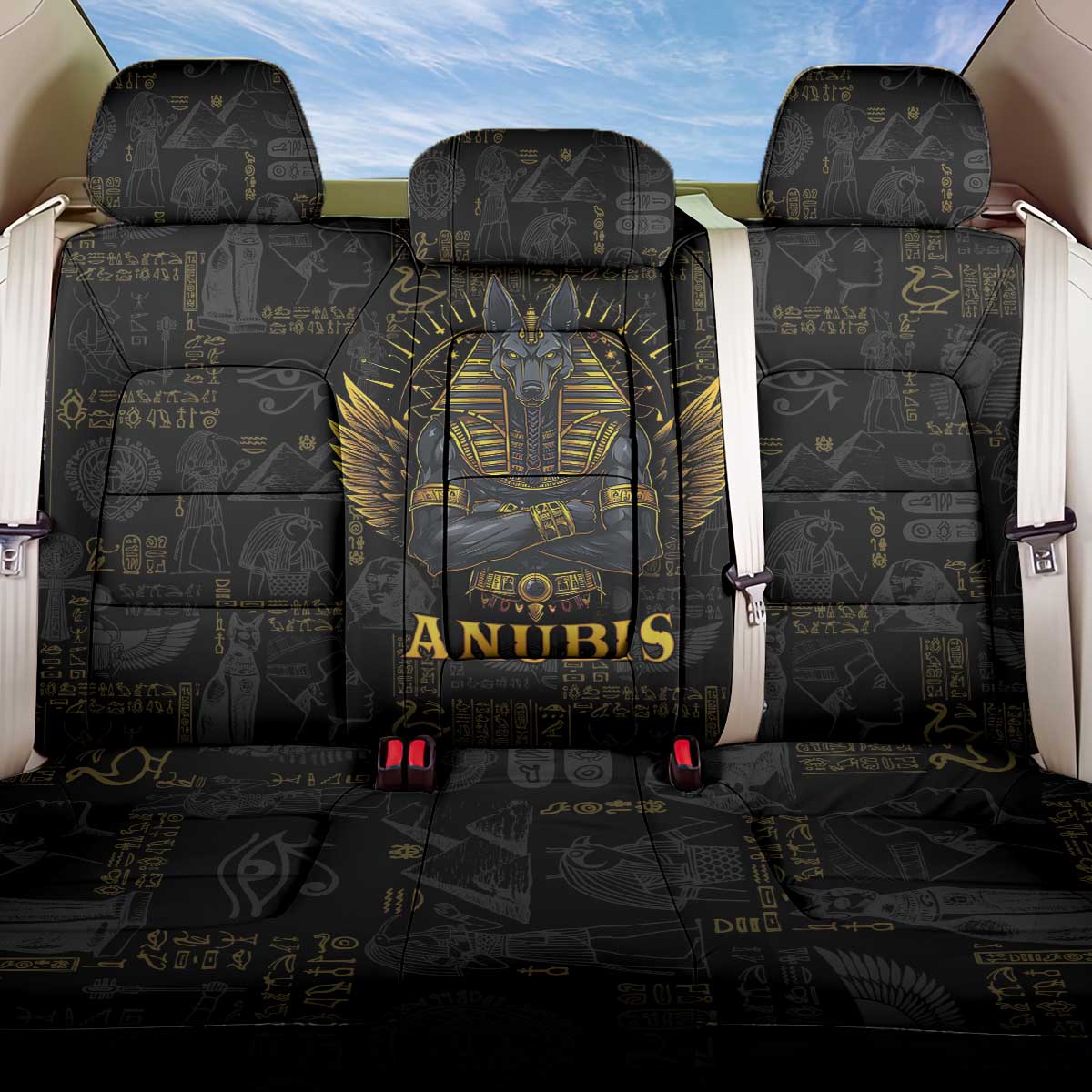 Anubis Egyptian God of Death Back Car Seat Cover LT9 - Wonder Print Shop