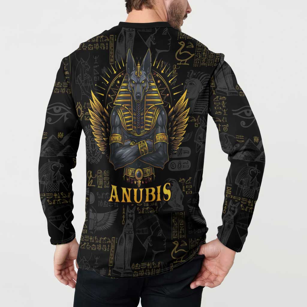 Anubis Egyptian God of Death Button Sweatshirt LT9 - Wonder Print Shop