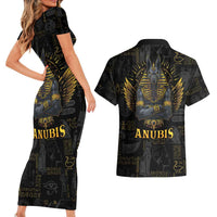 Anubis Egyptian God of Death Couples Matching Short Sleeve Bodycon Dress and Hawaiian Shirt LT9 - Wonder Print Shop