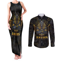 Anubis Egyptian God of Death Couples Matching Tank Maxi Dress and Long Sleeve Button Shirt LT9 - Wonder Print Shop