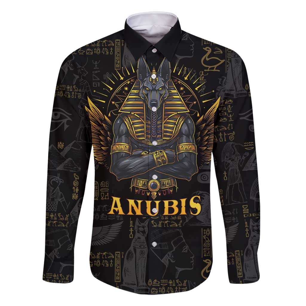 Anubis Egyptian God of Death Family Matching Long Sleeve Bodycon Dress and Hawaiian Shirt LT9 - Wonder Print Shop