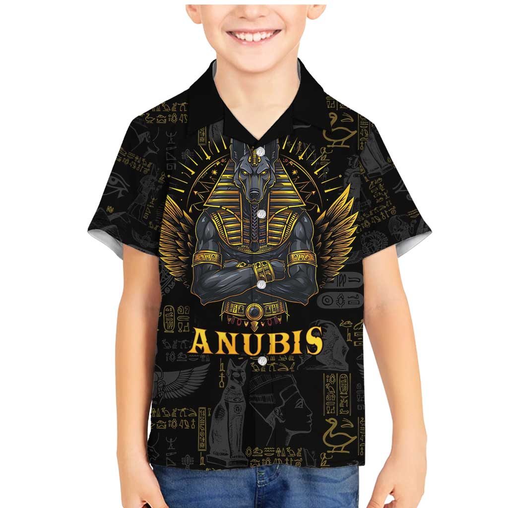Anubis Egyptian God of Death Family Matching Mermaid Dress and Hawaiian Shirt LT9 - Wonder Print Shop