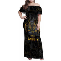 Anubis Egyptian God of Death Family Matching Off Shoulder Maxi Dress and Hawaiian Shirt LT9 - Wonder Print Shop