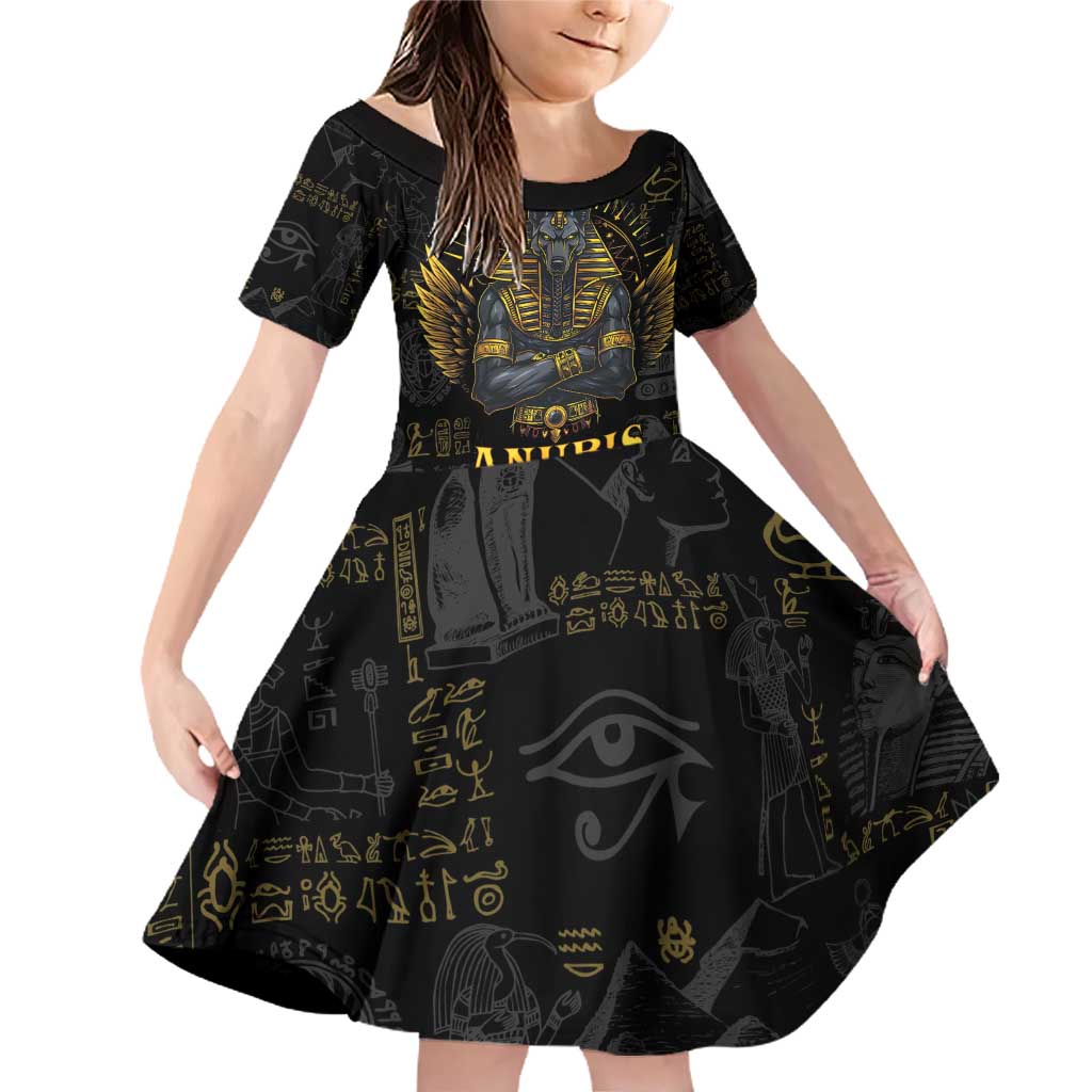 Anubis Egyptian God of Death Family Matching Off Shoulder Short Dress and Hawaiian Shirt LT9 - Wonder Print Shop