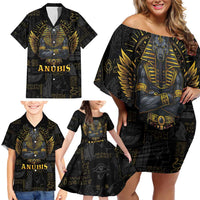 Anubis Egyptian God of Death Family Matching Off Shoulder Short Dress and Hawaiian Shirt LT9 - Wonder Print Shop