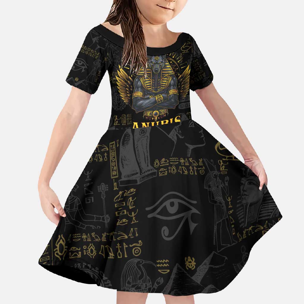 Anubis Egyptian God of Death Family Matching Summer Maxi Dress and Hawaiian Shirt - Wonder Print Shop