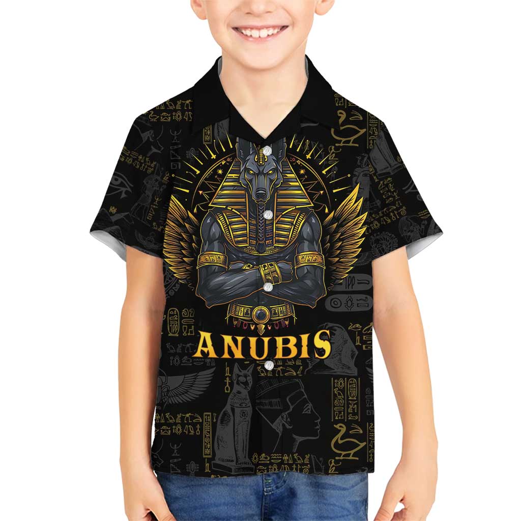 Anubis Egyptian God of Death Family Matching Summer Maxi Dress and Hawaiian Shirt - Wonder Print Shop