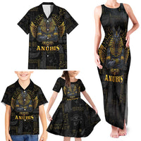 Anubis Egyptian God of Death Family Matching Tank Maxi Dress and Hawaiian Shirt - Wonder Print Shop