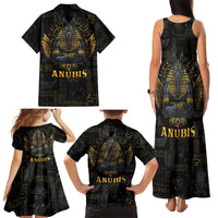 Anubis Egyptian God of Death Family Matching Tank Maxi Dress and Hawaiian Shirt - Wonder Print Shop