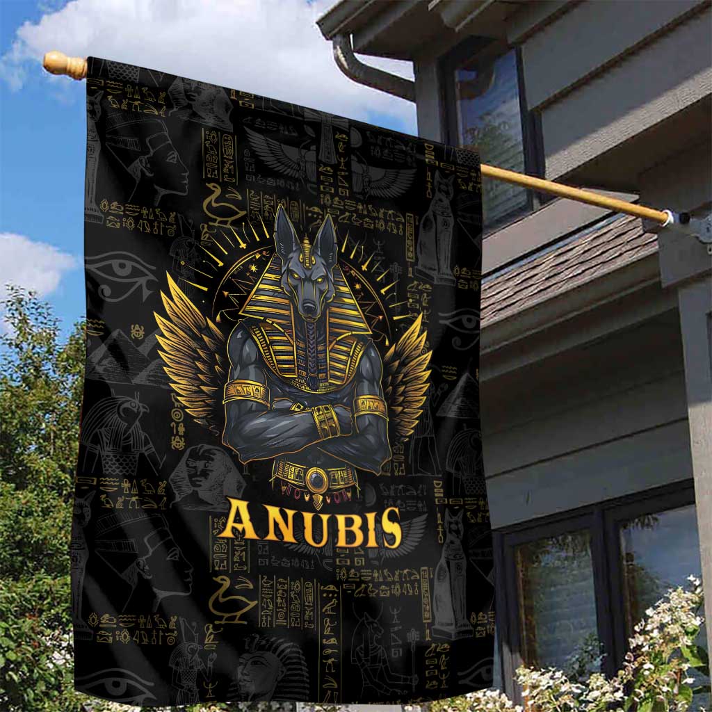 Anubis Egyptian God of Death Garden Flag - Wonder Print Shop