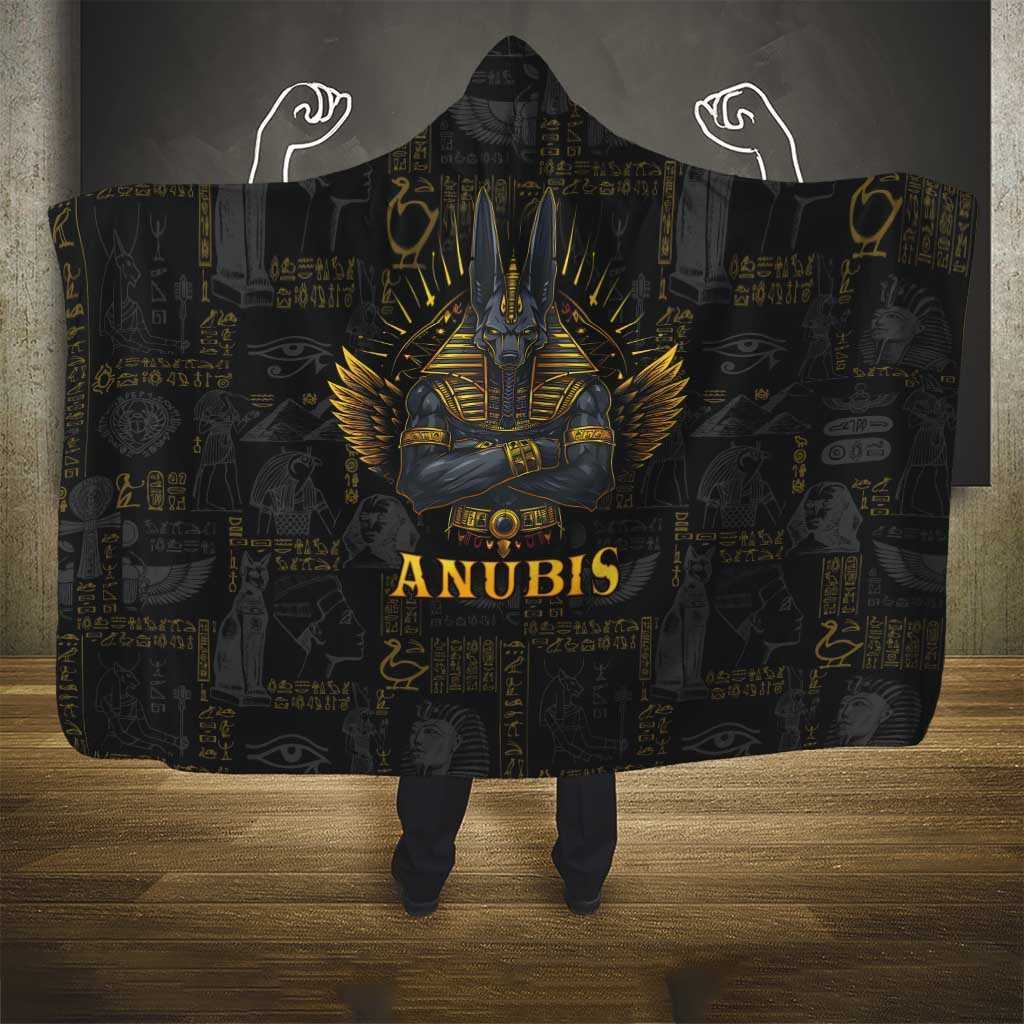 Anubis Egyptian God of Death Hooded Blanket