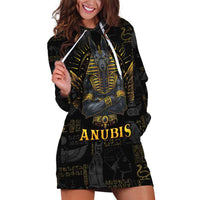 Anubis Egyptian God of Death Hoodie Dress - Wonder Print Shop