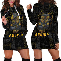 Anubis Egyptian God of Death Hoodie Dress - Wonder Print Shop