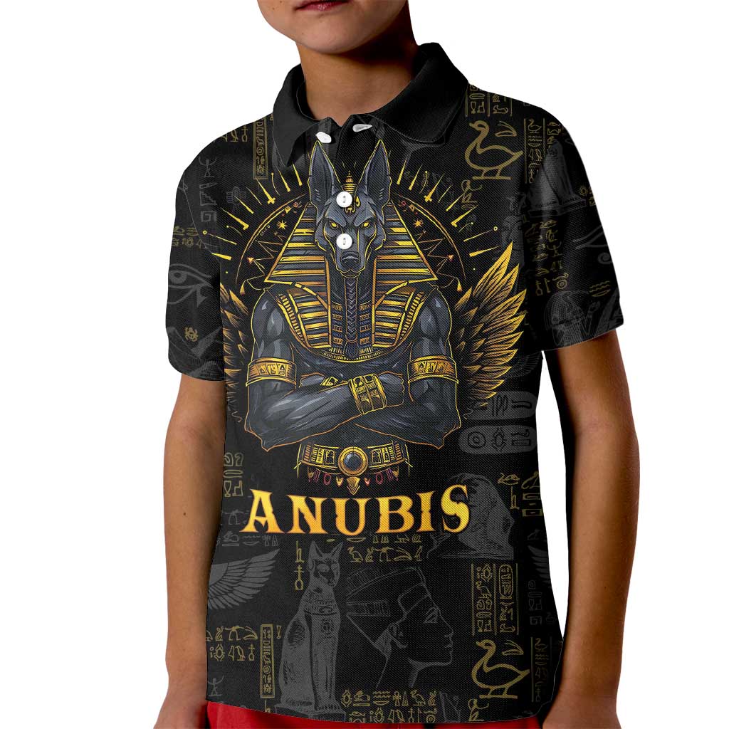 Anubis Egyptian God of Death Kid Polo Shirt - Wonder Print Shop