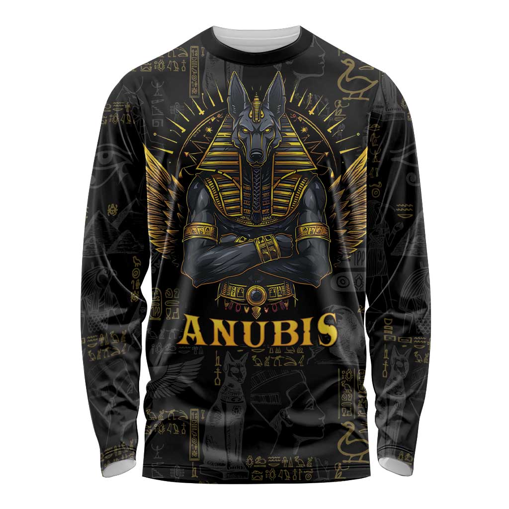 Anubis Egyptian God of Death Long Sleeve Shirt - Wonder Print Shop