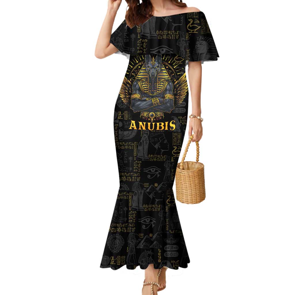 Anubis Egyptian God of Death Mermaid Dress - Wonder Print Shop