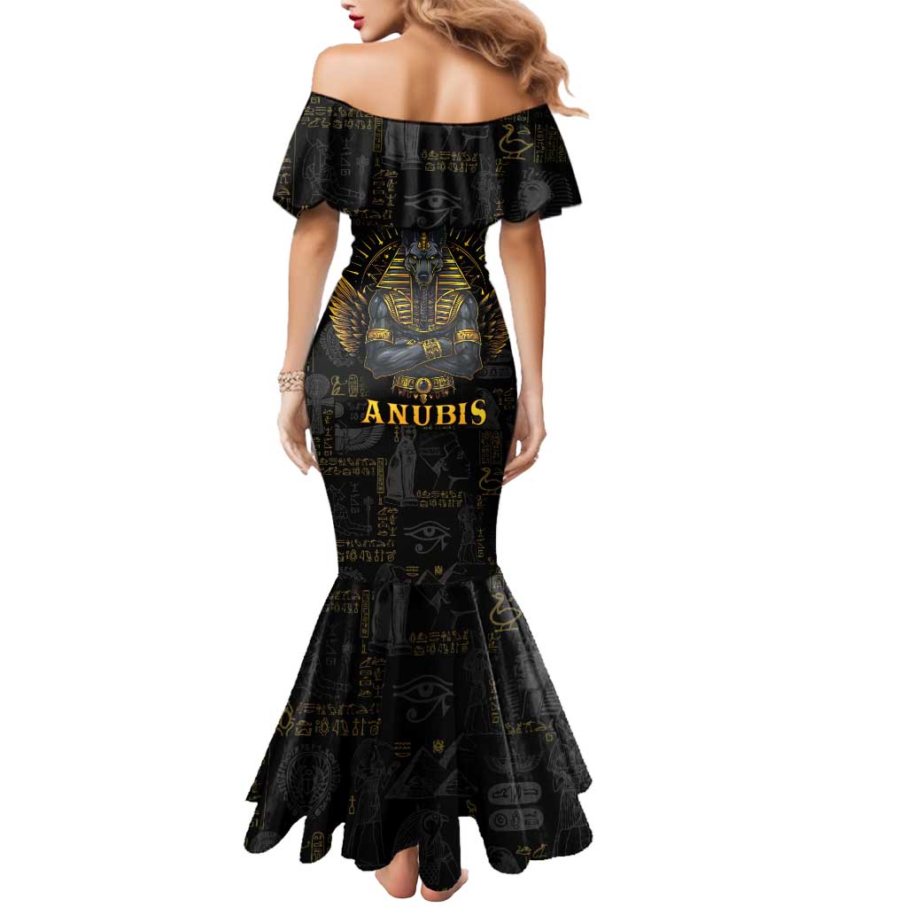 Anubis Egyptian God of Death Mermaid Dress - Wonder Print Shop