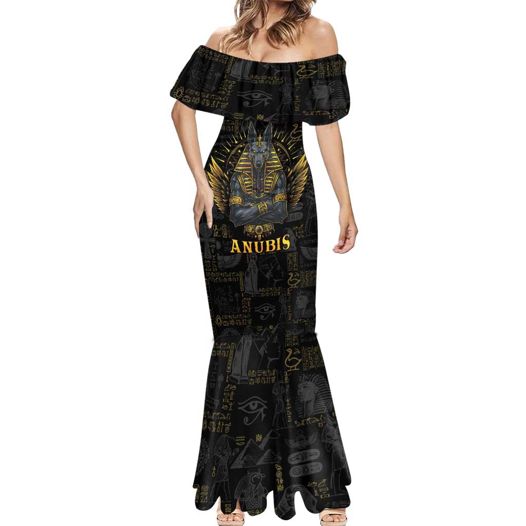 Anubis Egyptian God of Death Mermaid Dress - Wonder Print Shop