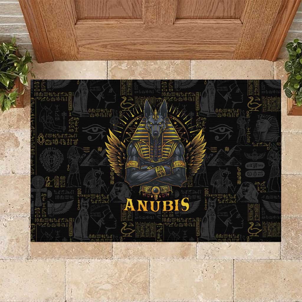 Anubis Egyptian God of Death Rubber Doormat - Wonder Print Shop
