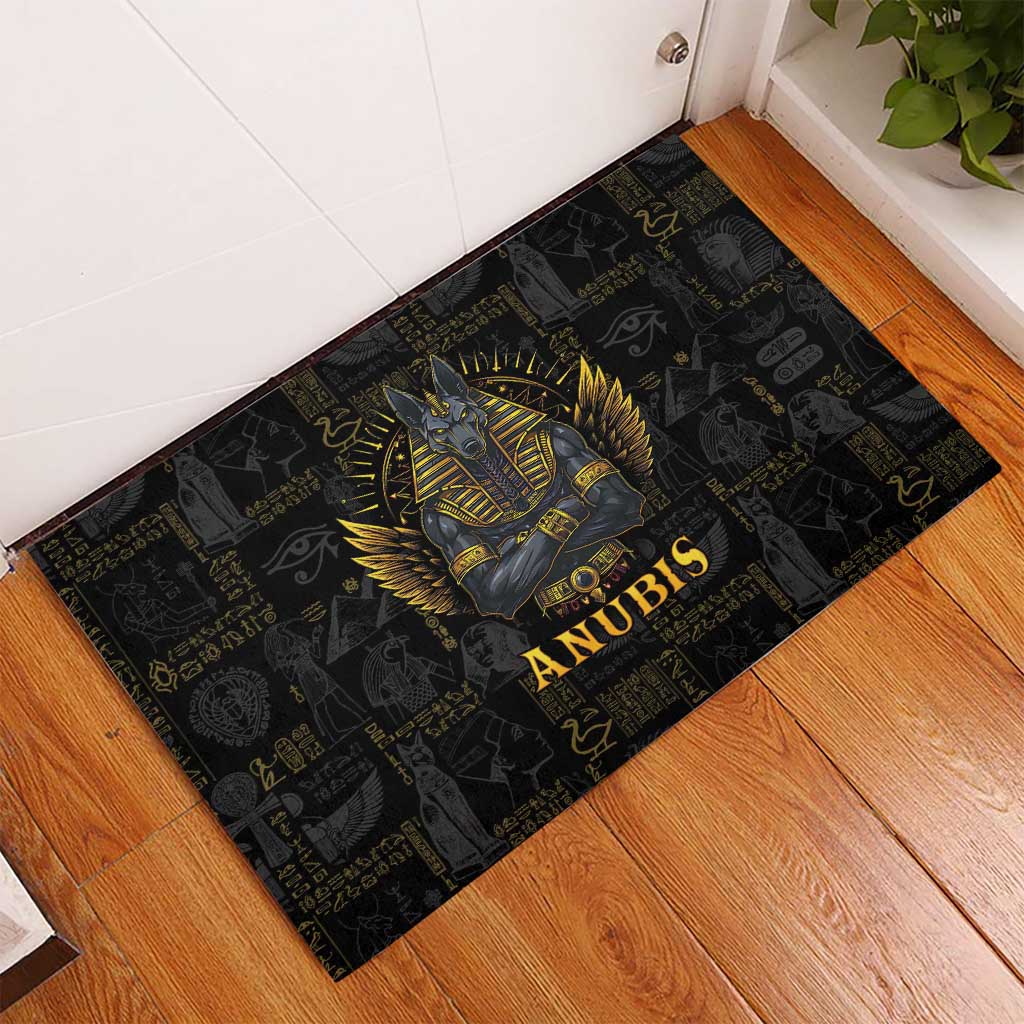 Anubis Egyptian God of Death Rubber Doormat - Wonder Print Shop