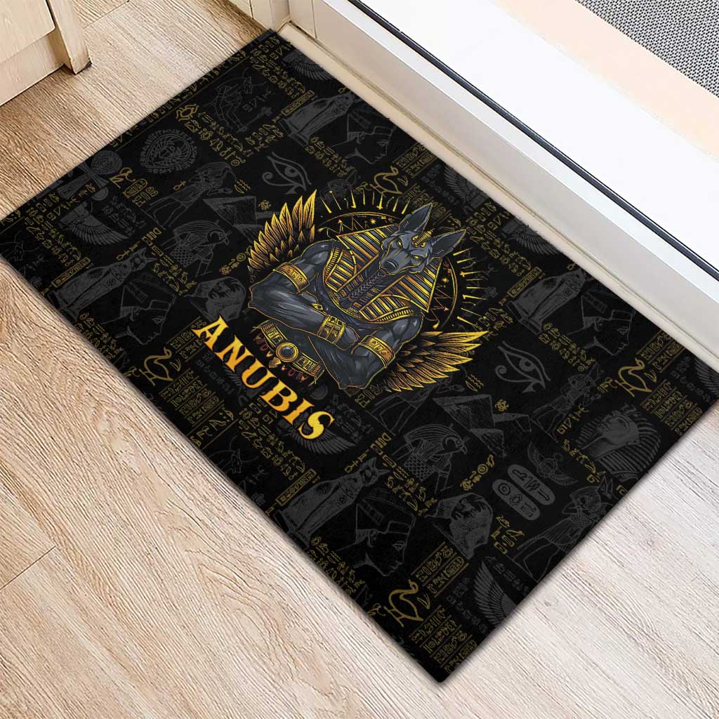Anubis Egyptian God of Death Rubber Doormat - Wonder Print Shop
