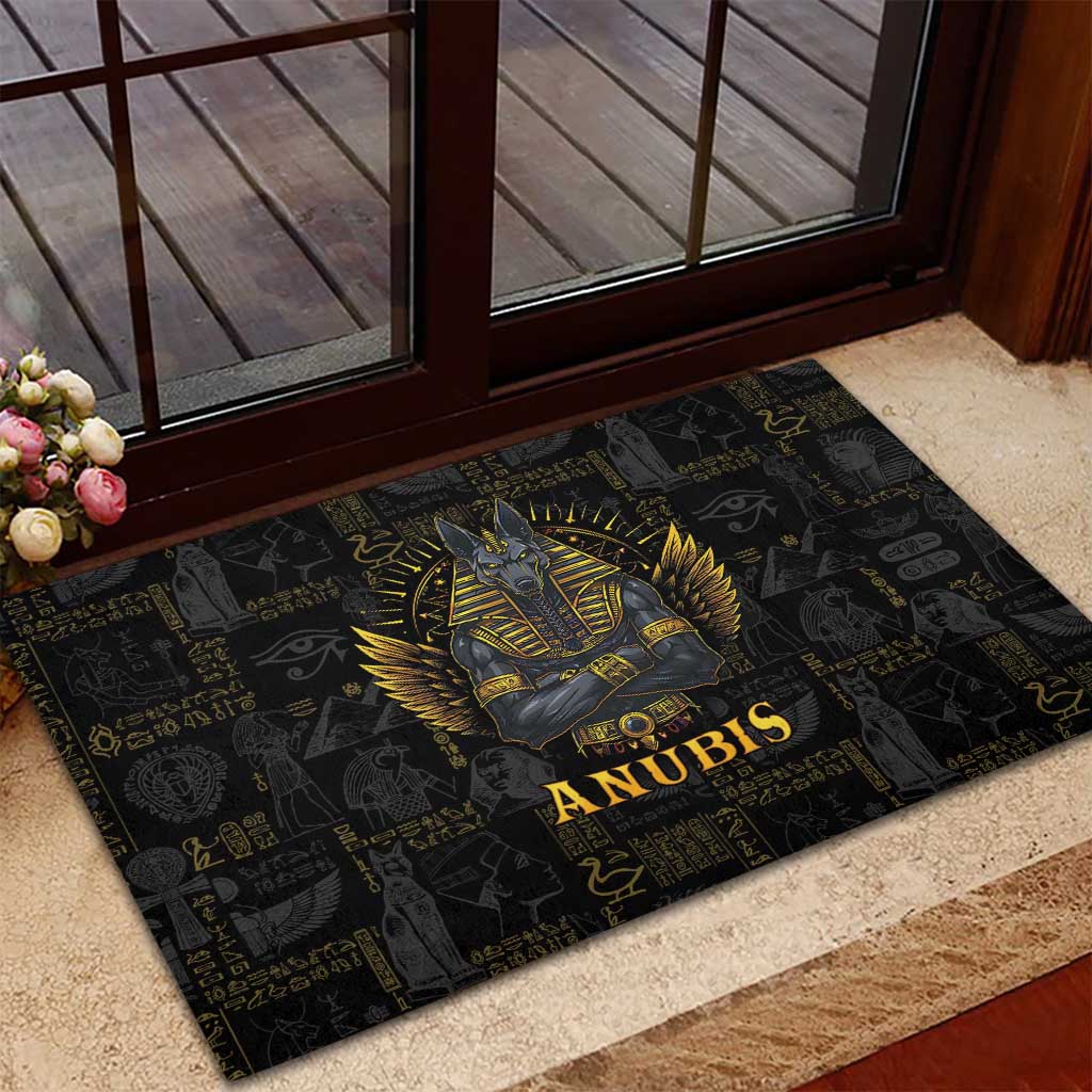 Anubis Egyptian God of Death Rubber Doormat - Wonder Print Shop