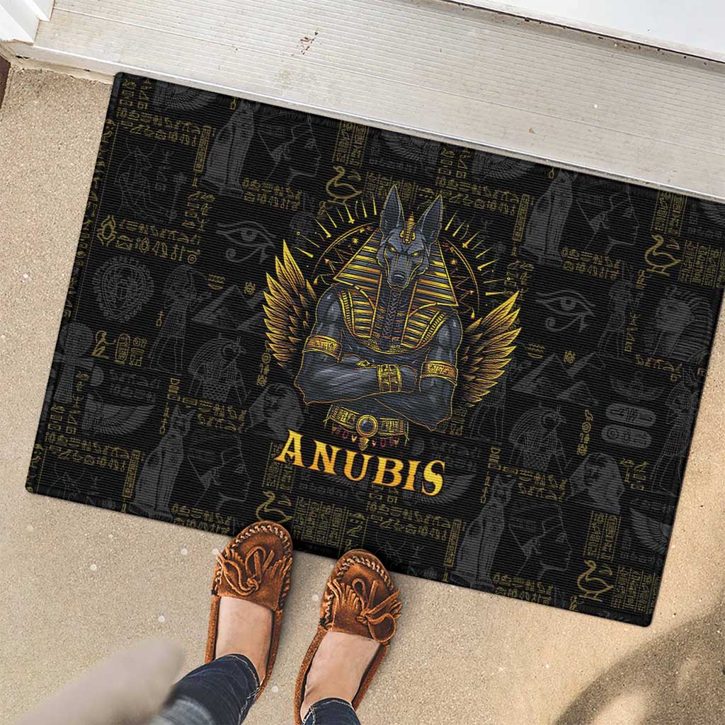 Anubis Egyptian God of Death Rubber Doormat - Wonder Print Shop