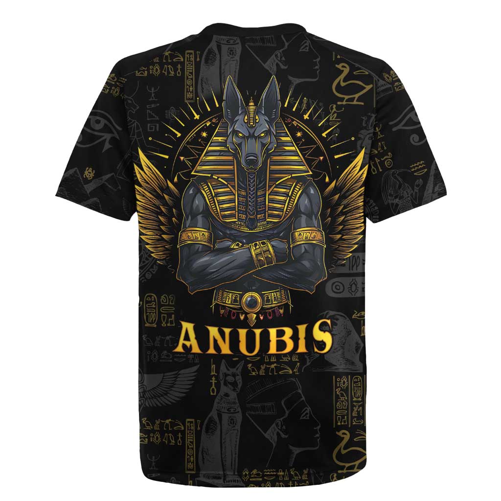 Anubis Egyptian God of Death Rugby Jersey - Wonder Print Shop