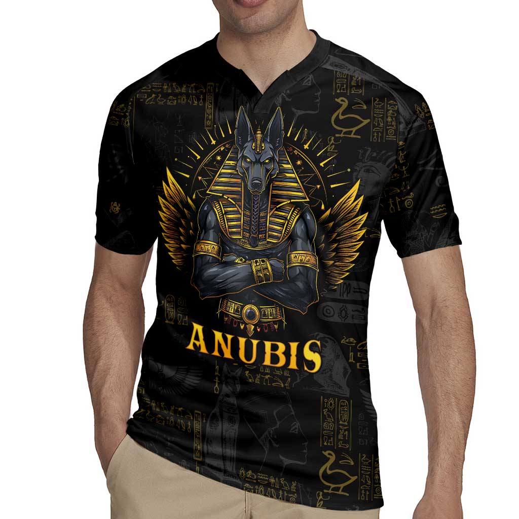 Anubis Egyptian God of Death Rugby Jersey - Wonder Print Shop