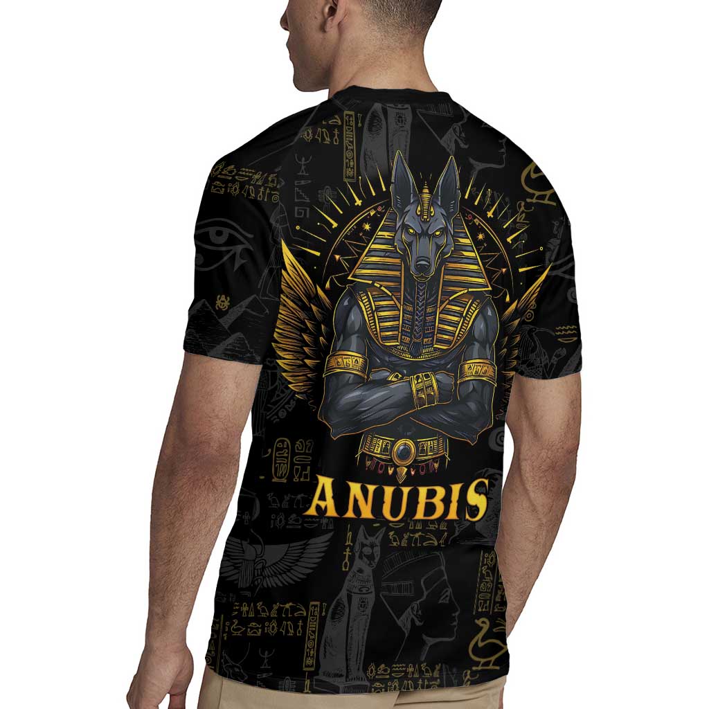 Anubis Egyptian God of Death Rugby Jersey - Wonder Print Shop