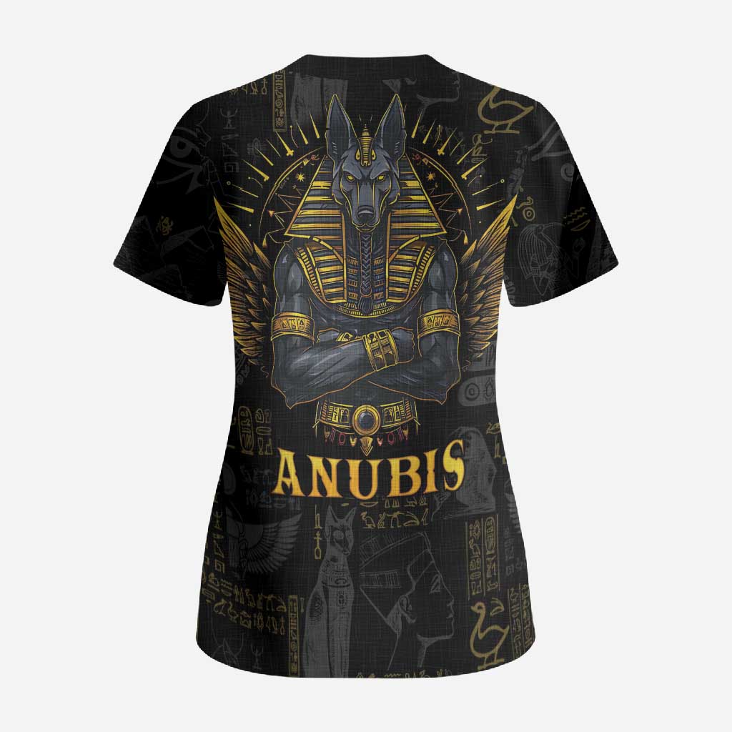 Anubis Egyptian God of Death Scrub Top