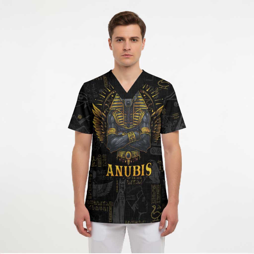 Anubis Egyptian God of Death Scrub Top