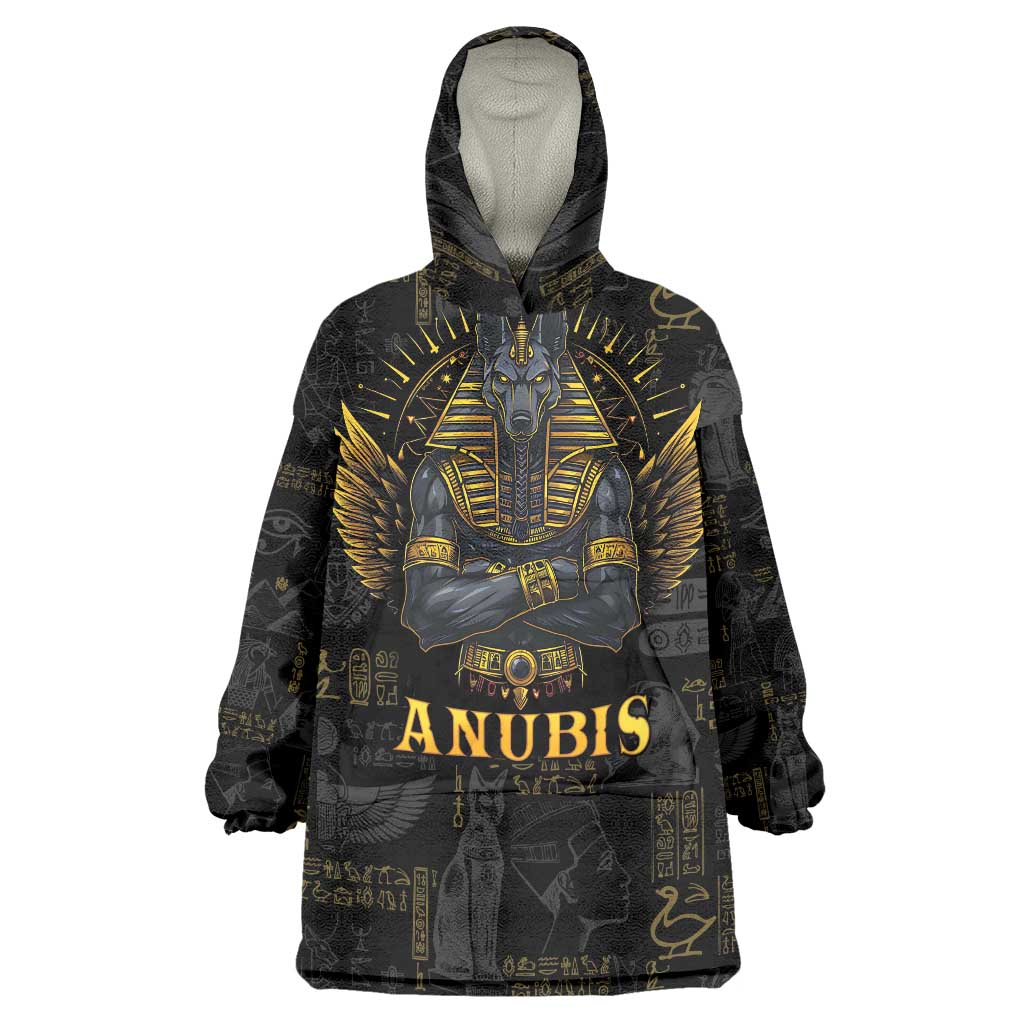 Anubis Egyptian God of Death Wearable Blanket Hoodie - Wonder Print Shop
