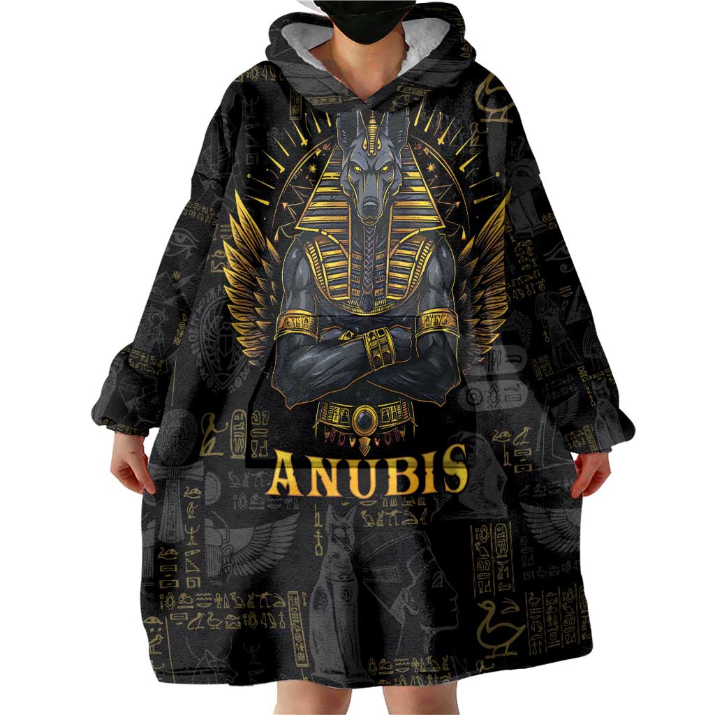 Anubis Egyptian God of Death Wearable Blanket Hoodie - Wonder Print Shop