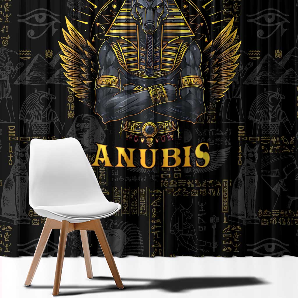 Anubis Egyptian God of Death Window Curtain - Wonder Print Shop