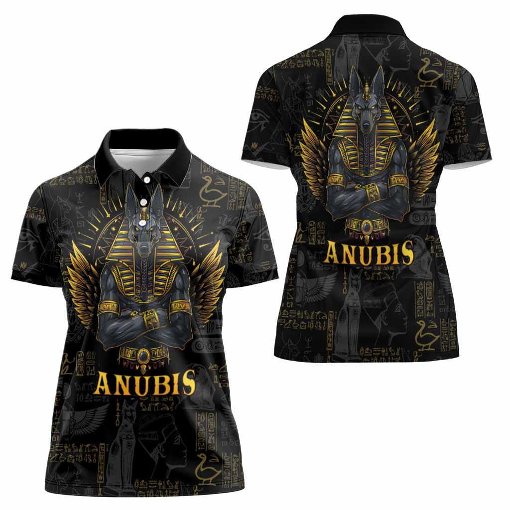 Anubis Egyptian God of Death Women Polo Shirt - Wonder Print Shop