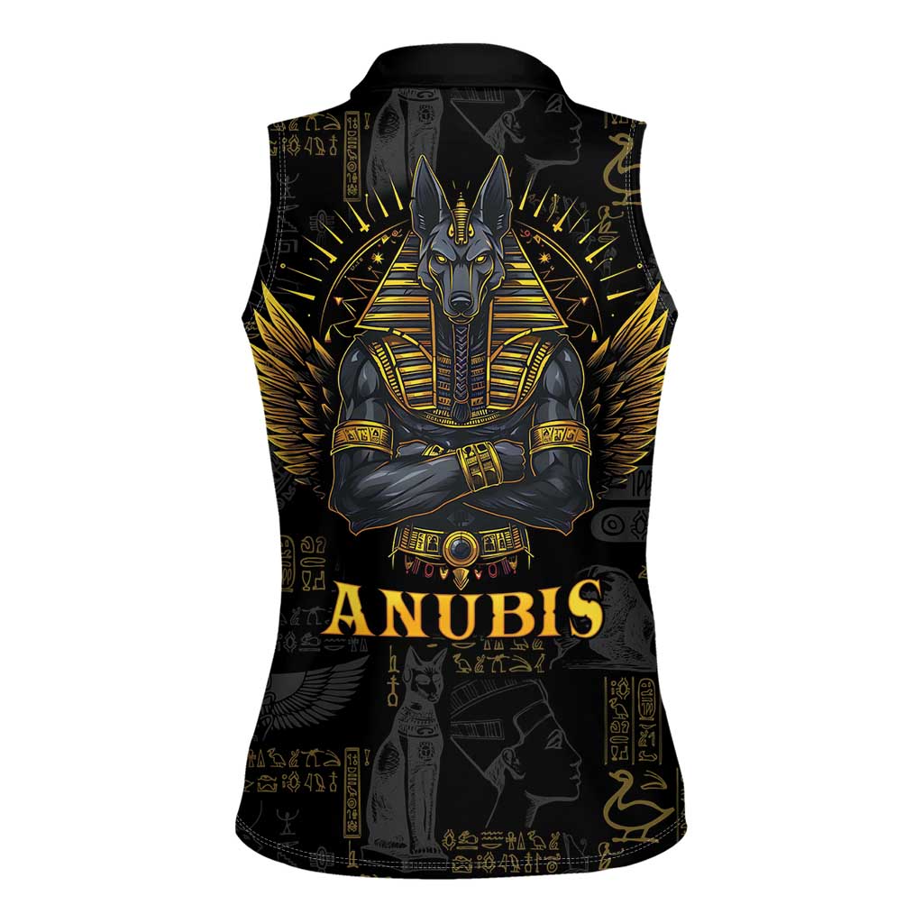 Anubis Egyptian God of Death Women Sleeveless Polo Shirt - Wonder Print Shop