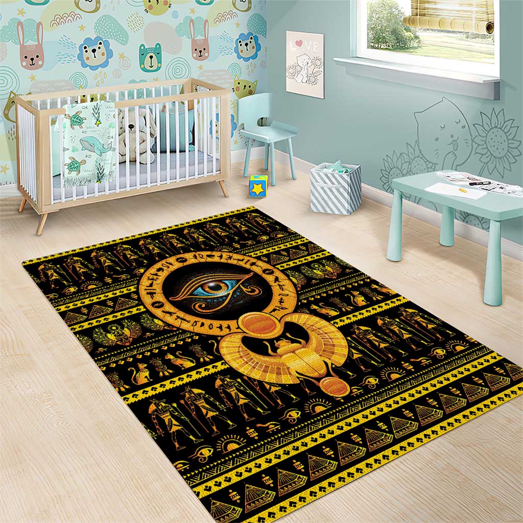 Egyptian God of The Sun Eye of Ra Area Rug LT9 - Wonder Print Shop
