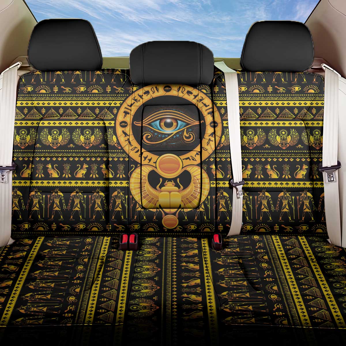 Egyptian God of The Sun Eye of Ra Back Car Seat Cover LT9 - Wonder Print Shop