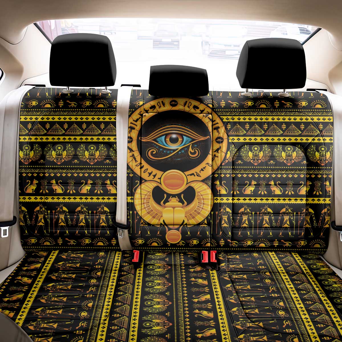 Egyptian God of The Sun Eye of Ra Back Car Seat Cover LT9 - Wonder Print Shop