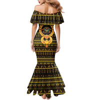 Egyptian God of The Sun Eye of Ra Family Matching Mermaid Dress and Hawaiian Shirt LT9 - Wonder Print Shop